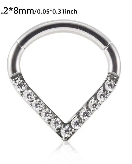 P9FE Stylish Women's Nose Rings Accessory Fashionable Nose Rings with Diamond Enhancement Dazzling Earring Adornment Charm