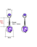 12mm - 2pcs / Purple