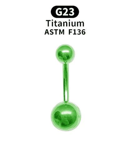 G23 Titanium 14G Belly Button Rings Zircon Highly Polishing Threaded Eyebrow Nails ASTM F136 Body 1pcs Wholesale Belly Button