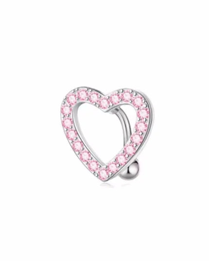 Steel Belly Button Rings Pink Crystal Piercing Navel Heart Style Navel Piercing Earring Belly Piercing Sexy Body Jewelry Ombligo