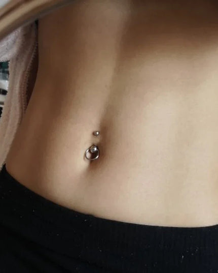 Surgical Belly Button Rings for Women Nombril Ombligo Navel Ring Earrings Stainless Steel Barbell Round Body Piercing Jewelry