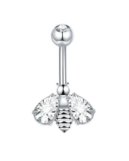 1Pc Titanium Zircon Belly Button Ring Round Heart Flower Navel Piercing Nombril Jewelry 14G Belly Piercing Ombligo