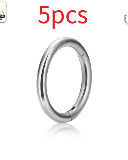 Nose Rings G23 Titanium Lip Ring For Women And Men Piercing Jewelry Hoop Earrings Mixed Color Body Clips Hinged