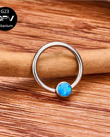 G23 Titanium Nose Ring Middle Clip Ball Popular Men's And Women's Punk Puncture Jewelry Nasal Septum Ring