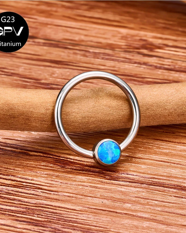 G23 Titanium Nose Ring Middle Clip Ball Popular Men's And Women's Punk Puncture Jewelry Nasal Septum Ring