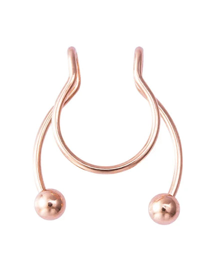 Women Fake Piercing Nose Ring Hoop Septum Non Piercing Nose Clip Rock HipHoop Stainless Steel Magnet Fashion Punk Body Jewelry