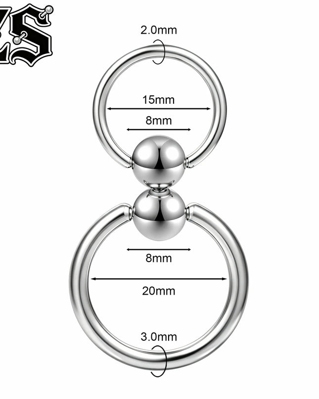ZS 14/12G 1 PC/1 Pair Stainless Steel Nipple Rings Pendant Nipple Piercings Horseshoe Dangle Taper Private Piercing Body Jewelry