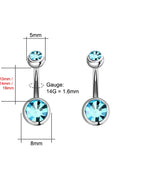 12mm - 2pcs / Lake Blue