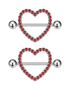 2946-RD / Nipple Rings / body|Heart