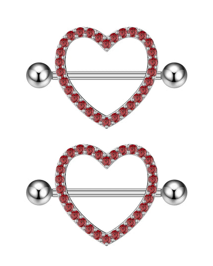 A Pair Cute Heart Dangled Nipple Piercings Barbell for Women Pink Color Moon Butterfly Shaped Sexy Nipple Rings Shield Bar Sets