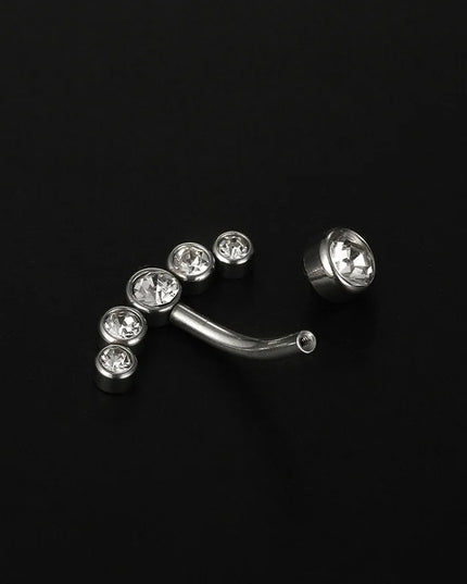 1 Pc New Sexy Dangling Navel Belly Button Ring Oreja 14G Cubic Zirconia 316L Surgical Steel Belly Piercing Jewelry
