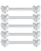 Silver Color - 5PCS / 14G 1.6x14x5mm