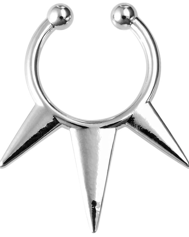 1-3pcs Fake Clip on Nose Rings Hoop Septum Non Piercing Nose Cuff Stainless Steel Horseshoe Punk for Men Women Body Jewelry