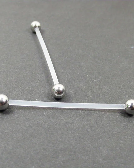 6pcs Different Sizes of Pregnant Belly Button Set, Transparent Ball Ball Love Foot Pendant,  Soft Pregnant Belly Button Piercing