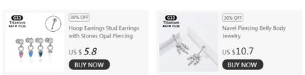 G23 Titanium ASTM F136 Belly Button Piercing Sexy Body Jewelry For Women