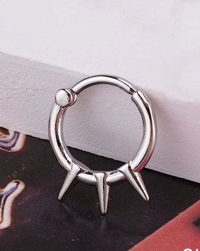 Heart Pearl Nose Rings Pointed Cone Love Lip Pierced Horseshoe Ring Skull Butterfly Nose Septum Piercing Earrings Tragus Jewelry