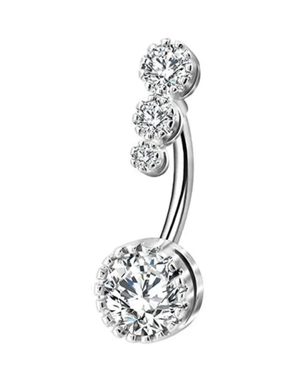 Fashion Zircon Heart Belly Button Piercing for Women Sexy Navle Ring Stainless Steel Ombligo Umbigo Piercing Body Jewelry