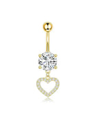 Navel & Bell Button Rings / body / 1pc|gold-heart