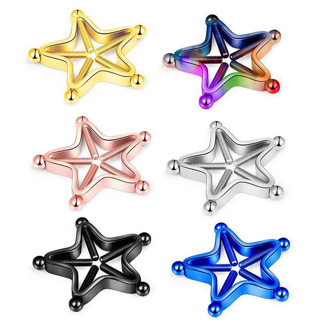 ● 1Pc Stainless Steel Adjustable Nipple Rings For Women, Star Shaped Clip On Nipple Ring Fake Nipple Piercing Jewelry
