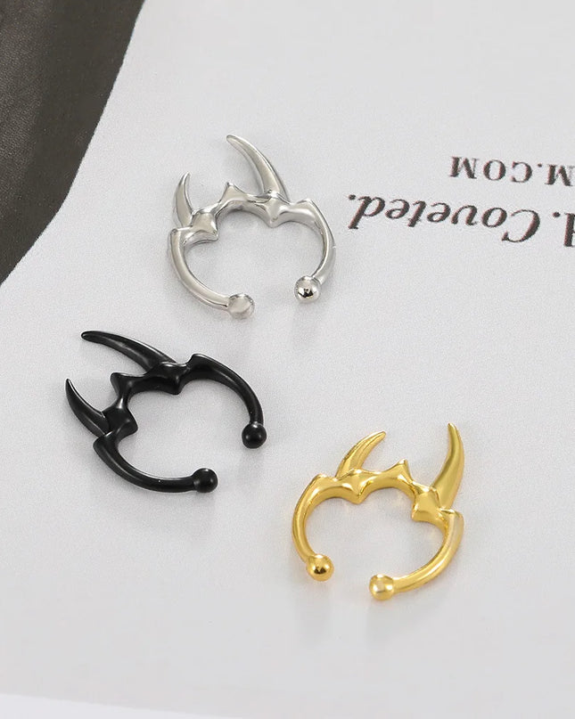 1PC Gothic Irregular Horn Nose Clip Fake Septum Piercing Non-pierced Nose Piercing Nose Ring Simple Fake Body Pircing