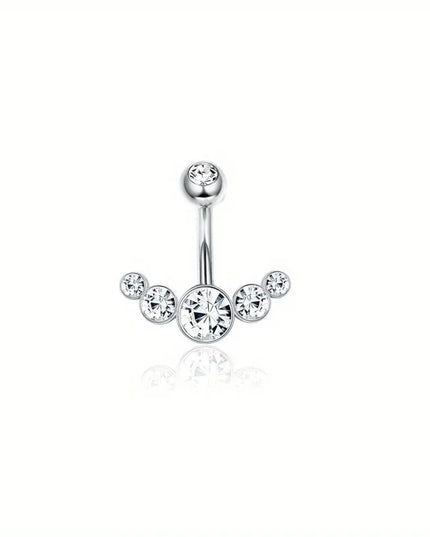 Bobisty Navel Ring 14G Heart Snake Butterfly CZ Dangling Belly Ring for Women Stunning Belly Button Piercing Jewelry