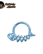 Anodizing-Ice Blue / Nose Rings & Studs / 16G 1.2x10mm|Face|Geometric