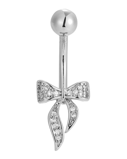 1PC 14G Surgical Steel Belly Button Rings Bow Butterfly Snake Cubic Zirconia Belly Button Barb Ombligo Piercing Jewelry