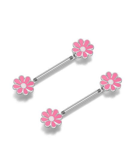 2pcs Heart Bear Dangled Nipple Piercings Screwed 14G Flower Butterfly Shield Bar Barbell Nipple Ring Piercing Nombril Jewelry