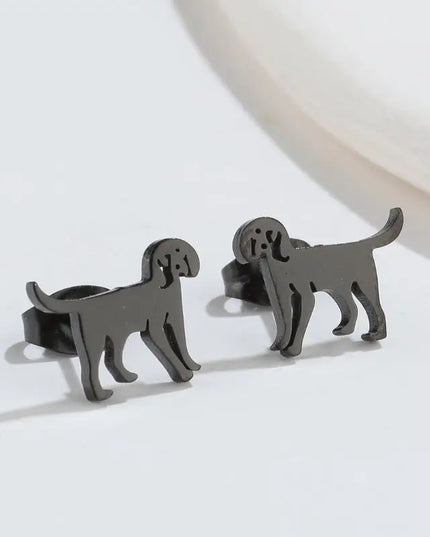 Pet Dog Ear Piercing For Women Cute Love Dachshunds Stainless Steel Corgi Dog Animal Stud Earring Free Shipping Brincos