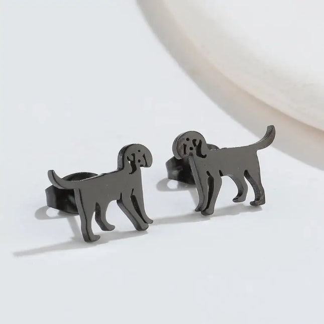 Pet Dog Ear Piercing For Women Cute Love Dachshunds Stainless Steel Corgi Dog Animal Stud Earring Free Shipping Brincos