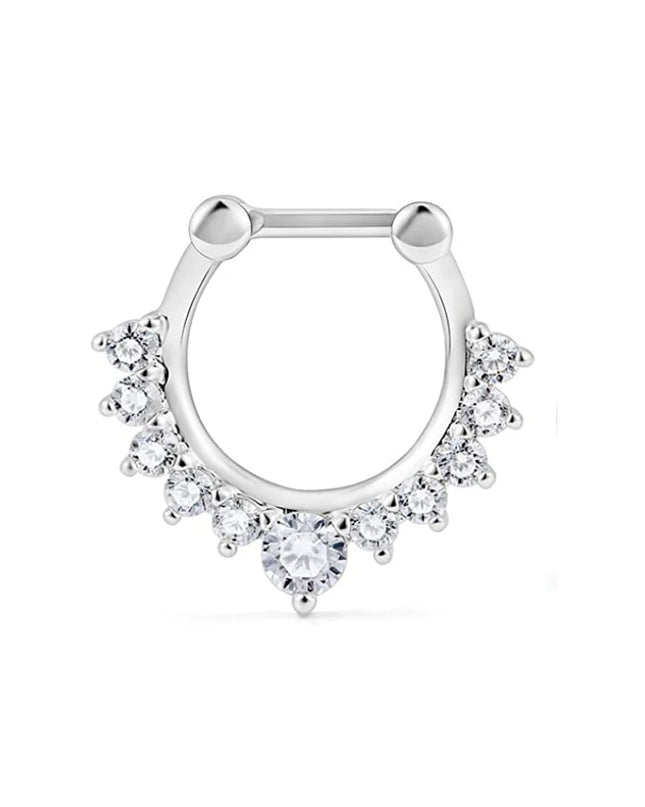 WKOUD 1Pcs Septum Rings Hoop Nose Ring Horseshoe Stainless Steel Cartilage Earrings Hoop Helix Tragus Septum Piercing Jewerly