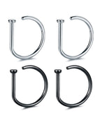4pcs-SR-BK / 20G(0.8mm-Dia.8mm)