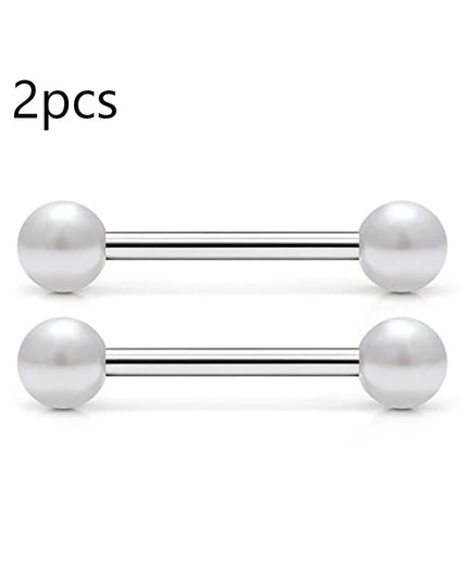 14G Tongue Rings Nipple Rings Surgical Steel Barbell Nipplering Body Piercing Jewelry for Women Men 12MM 14MM 16MM 18MM Bar Leng