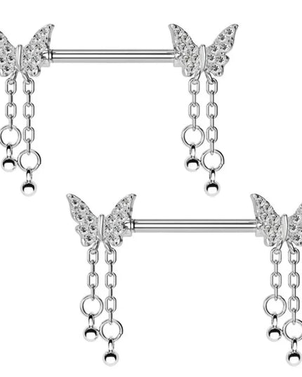 1Pair Stainless Steel Pink Nipple Piercing Jewelry Heart Wings Niplple Barbell Moon Devil Nipple Rings Body Piercing Pezon Mujer