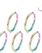 5PCS-Rainbow / 16G(1.2mm-Dia.12mm)