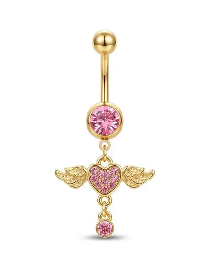 Crystal Pendant Belly Button Ring For Women Star Zircon Navel Ring Jewelry Pentagram Belly Ring Sexy Body Piercing Jewelry
