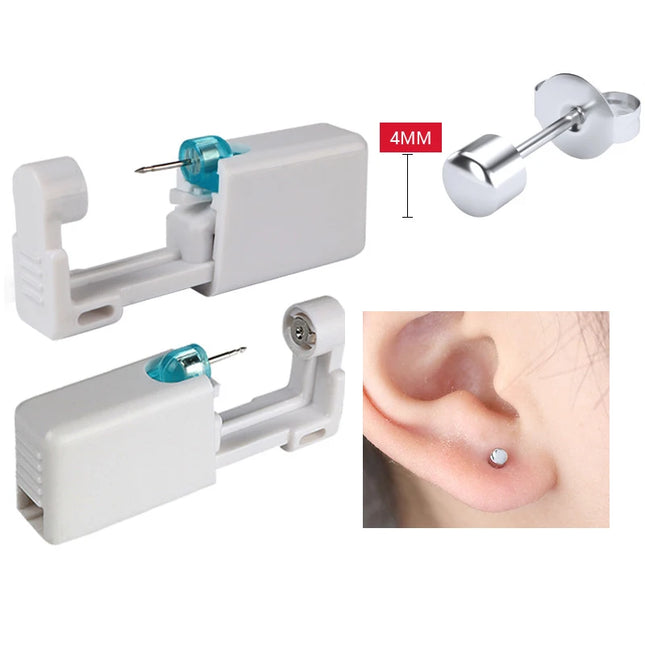 Ear Piercing Gun Disposable Disinfect Safety Earring Piercer Kit Studs Nose Ring Piercing Machine Body Jewelry Tool 17 Colors