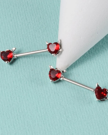 1Pair Sword Cross Nipple Piercing Barbell Surgical Steel Crystal Nipple Shield Cover Heart Butterfly Nipple Ring Body Jewelry14G