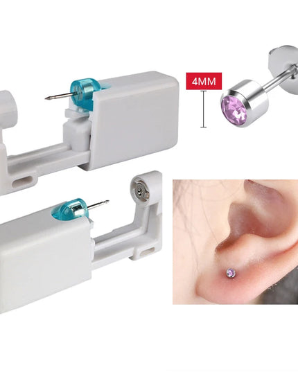 Ear Piercing Gun Disposable Disinfect Safety Earring Piercer Kit Studs Nose Ring Piercing Machine Body Jewelry Tool 17 Colors