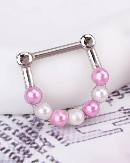 Heart Pearl Nose Rings Pointed Cone Love Lip Pierced Horseshoe Ring Skull Butterfly Nose Septum Piercing Earrings Tragus Jewelry