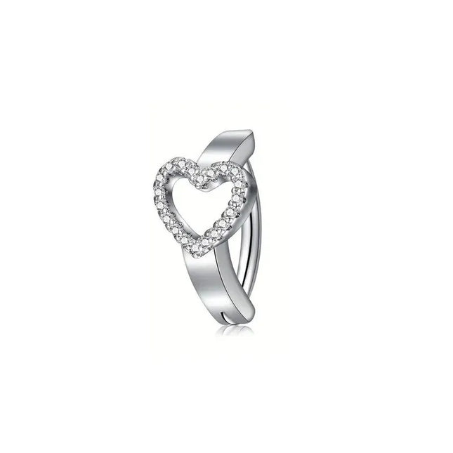 1PCS Heart Crystal Belly Button Rings For Women Fashion Reverse Belly Piercing Buckle Butterfly Navel Barbell Body Jewelry Gift