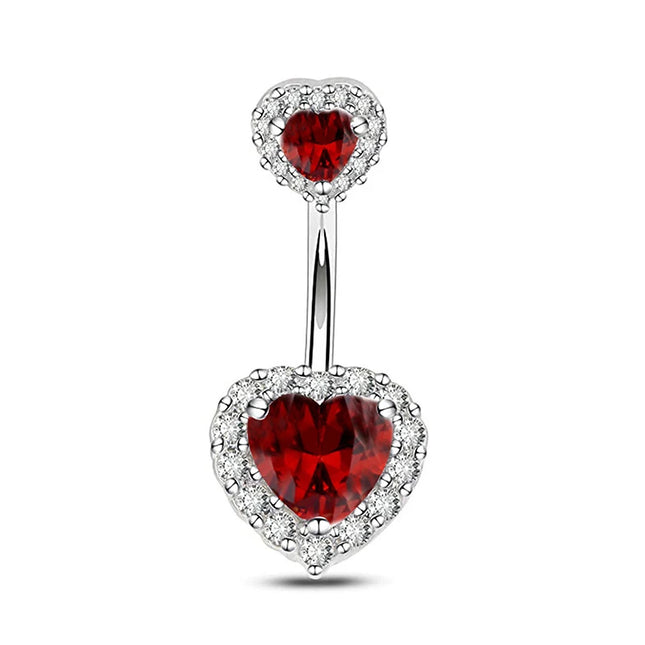 1Pcs Heart Belly Button Rings Pink 14G Women Fashion Belly Ring Dangle Cz Butterfly Punk Spider Navel Piercing Barbell Pircing