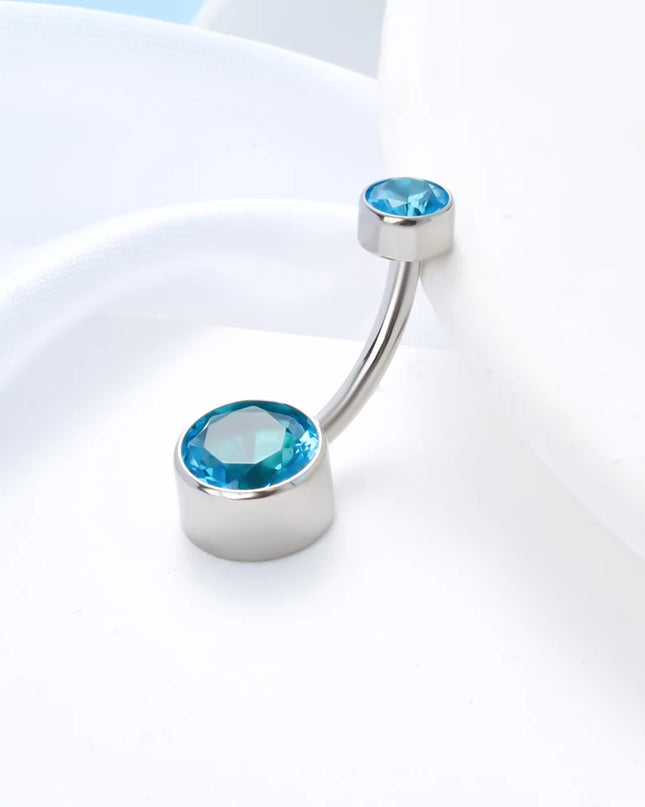 Belly Piercing Button Rings G23 Titanium Astm F136 14g Body Jewelry Internally Threaded Navel Ring Zirconia Earrings Zircon