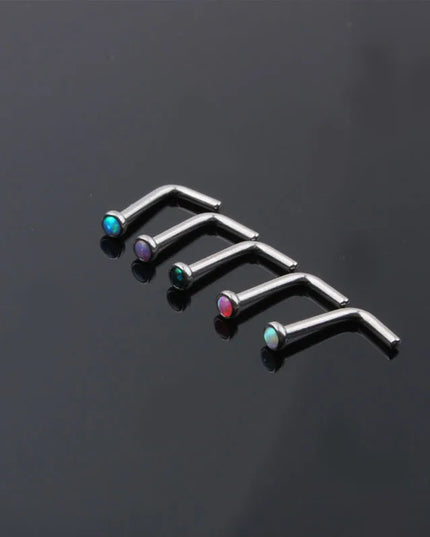 3/4/5/8/10/15/30pcs/lot Fake Nose Studs Ring Piercing Sets L-S-Shaped Curved Nose Rings Pack Steel Star Heart Moon Nose Jewelry