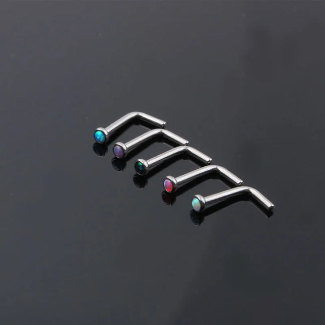 3/4/5/8/10/15/30pcs/lot Fake Nose Studs Ring Piercing Sets L-S-Shaped Curved Nose Rings Pack Steel Star Heart Moon Nose Jewelry