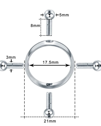 2pcs/lot Steel Round Screw Faux Nipple Clip Rings Sexy Piercing for Women Non Piercing Fake Breast Nail Shield Ring Jewelry Gift