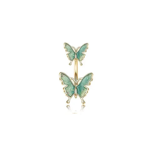 Bobisty Navel Rings for Women Navel Stainless Steel Snake Evil Eye Heart CZ Belly Button Navel Rings Belly Piercing Jewelry