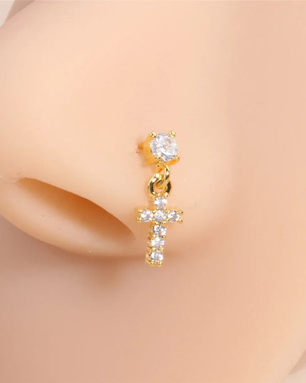 Nose Rings Studs for Women Nose Piercings Jewelry Nose Rings Bone Shape Nose Studs Screw Hypoallergenic Nostril