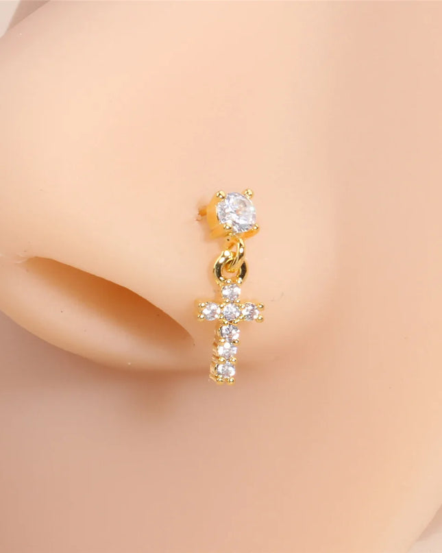 Nose Rings Studs for Women Nose Piercings Jewelry Nose Rings Bone Shape Nose Studs Screw Hypoallergenic Nostril