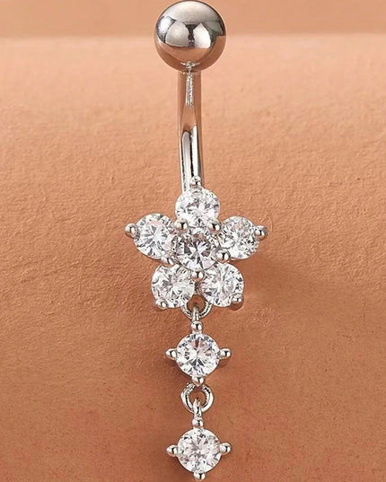 Belly Piercing Kit 12Pcs Belly Button Piercing Kit Includes 2Pcs 14G Belly Button Rings 1Pc Piercing Clamp 4Pc Piercing Needles